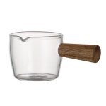 Cafetière en verre anti - brûlure avec poignée en bois, mini pot a lait, poêle a lait, gaz anti - brûlure, ... Cafetière en verre anti - brûlure avec poignée en bois, mini pot a lait, poêle a lait, gaz anti - brûlure, ...