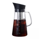 Cafetière en verre chaude et froide, double fonction, extrait froid, bouteille d'eau glacée infusée, ... Cafetière en verre chaude et froide, double fonction, extrait froid, bouteille d'eau glacée infusée, ...