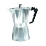 Cafetiere 6 tasses italienne express en aluminium argent