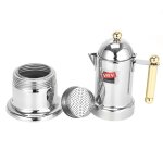Cafetire en acier inoxydable de 200ml, moka italienne, expresso, percolateurs, extracteur de caf de ...