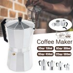 Cafeti�re en aluminium moka expresso percolateur, marmite, bouilloire, maison, ext�rieur, fourneau, outils ...