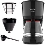 Cafetire electrique de 1, 25l 750w jusqu' 12 tasses noir