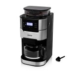 Cafetire electrique de 1, 5l avec moulin a caf intgr 1050w gris noir