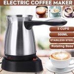 Cafetire electrique portable en acier inoxydable, 220v, pot moka grec turc, bouilloire pour le bureau ...