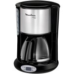 Cafetire electrique programmable de 0, 6l pour 6 tasses avec ecran lcd 1000w gris noir