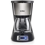 Cafetire electrique programmable de 1, 5l 1000w gris noir