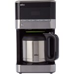 Cafetire electrique programmable pour 10 tasses 1000w inox / noir