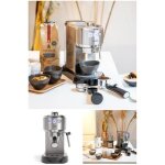 Cafetire expresso electrique inox machine a cafe moulu ou dosettes souples 15 bars 1350w buse vapeur ...