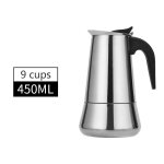 Cafetire expresso italienne en acier inoxydable, percolateur de cuisine, pot moka, 2, 4, 6, 9 / 12 - ...
