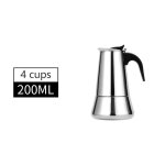 Cafetire expresso italienne en acier inoxydable, percolateur de cuisine, pot moka, 2, 4, 6, 9 / 12 - ...