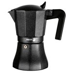 Cafeti�re expresso italienne en aluminium, 9 tasses de caf�, vitroc�rame, gaz noir fagor tiramis�