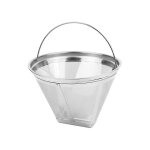 Cafetire filtre a caf rutilisable en acier inoxydable 4 filtres a caf coniques pour cafetire ninja, ...
