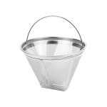 Cafetire filtre a caf rutilisable en acier inoxydable 4 filtres a caf coniques pour cafetire ninja, ...