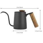 Cafeti�re goutte a goutte en acier inoxydable 350 ml avec long bec verseur col de cygne k