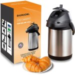 Cafetière isotherme a pompe 3l bouteille isotherme en acier inoxydable, bouilloires isolées sous vide, ... Cafetière isotherme a pompe 3l bouteille isotherme en acier inoxydable, bouilloires isolées sous vide, ...