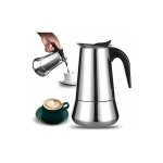 Cafeti�re italienne 12 tasses en acier inoxydable compatible tous types de chaleur 12 tasses