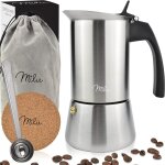 Cafetire italienne (2 tasses non induction) 2, 4, 6, 9 tasses cafetire moka en inox, espresso maker, ...