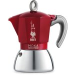Cafetire italienne bialetti moka induction 6 tasses red