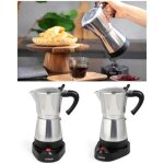 Cafeti�re italienne electrique grise inox 6 tasses
