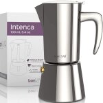 Cafetire italienne intenca pour caf expresso cors en inox finition argente avec carafe moka classique ...