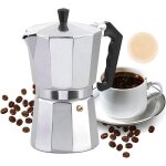 Cafetire italienne moka 6 tasses, expresso italien, pour plaques de cuisson a gaz et vitrocramique, ...