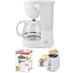 Cafetière machine a café electrique blanche 1. 25l 750w + grille - pain blanc 2 fentes 700w + presse ... Cafetière machine a café electrique blanche 1. 25l 750w + grille - pain blanc 2 fentes 700w + presse ...