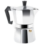 Cafetière moka - fdit - 300 ml - aluminium - 6 tasses - gris - compatible café moulu Cafetière moka - fdit - 300 ml - aluminium - 6 tasses - gris - compatible café moulu