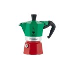 Cafetire la mokina de bialetti 1 / 2 tasses, drapeau italien - 0396