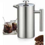 Cafetire a piston en acier inoxydable 1 l, triple filtre, avec fonction maintien au chaud et piston ...