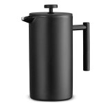 Cafetire a piston franaise 1000 ml, cafetire a double paroi rsistante a la chaleur, cafetire isole ...