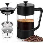 Cafetire a piston, french press 1000 ml (5 tasses), carafe franaise pour caf filtre, verre borosilicate ...
