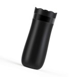 Cafeti�re a piston isotherme de 320 ml avec mug de voyage en acier inoxydable et cafeti�re noire.