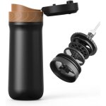Cafetière portable 320 ml en acier inoxydable, isolée, pour voiture, voyage, presse française, théière, ... Cafetière portable 320 ml en acier inoxydable, isolée, pour voiture, voyage, presse française, théière, ...