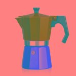 Cafetière portable en aluminium, style européen, moka, expresso, rouge, vert, ménage, 150ml Cafetière portable en aluminium, style européen, moka, expresso, rouge, vert, ménage, 150ml