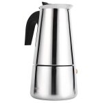 Cafetire portable moka latte espresso en acier inoxydable, 300ml, sur la cuisinire, filtre, pots a ...