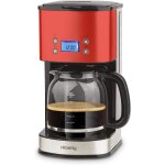 Cafeti�re programmable de 1, 5l 1000w gris noir rouge