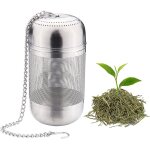 Cafeti�re a th� en acier inoxydable avec cha�ne, passoire a th� a mailles minces pour th� en vrac, passoire ...