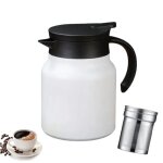 Cafetière, théière, bouteille thermos, 1000 ml, avec passoire pour boissons chaudes, double paroi amovible ... Cafetière, théière, bouteille thermos, 1000 ml, avec passoire pour boissons chaudes, double paroi amovible ...