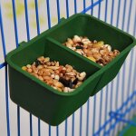 Cage d'alimentation a double bol pour oiseaux, dispositif d'alimentation a double eau, mangeoire pour ...