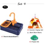 Cage de bain pour oiseaux, bassin de douche pour perroquets, accessoires pour oiseaux, jouets - type ...
