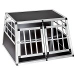 Cage box caisse de transport chien mobile aluminium 89 cm double helloshop26 08 0000509