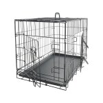 Cage pour chien fortressooxs, caisse de transport pour chien et chiot 56x33x41cm, pliable, 2 portes, ...