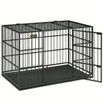 Cage pour chien ultra - rsistante, 122 x 75 x 80 cm, pour chiens moyens et grands, niche avec toit et ...