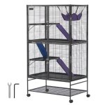 Cage a furet en métal a roulettes - duoku - 164, 6 cm, 4 niveaux - spacieuse et facile a assembler pour ... Cage a furet en métal a roulettes - duoku - 164, 6 cm, 4 niveaux - spacieuse et facile a assembler pour ...