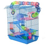 Cage pour hamster souris petit animaux rongeur avec tunnel mangeoire roue jouet 47 x 30 x 59 cm cm bleu ... Cage pour hamster souris petit animaux rongeur avec tunnel mangeoire roue jouet 47 x 30 x 59 cm cm bleu ...