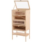 Cage pour hamsters souris petits rongeurs multi - niveaux 5 etages 10 plateformes bois de pin 60 x 40 ...