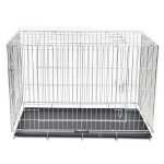 Cage en m�tal pliable pour chien acier galvanis� 121 x 74 x 83 cm 3702024