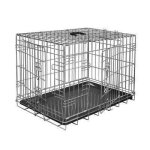 Cage metallique pliable classic - 61 x 46 x 51 cm - argent - pour chien
