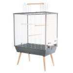 Cage neo jili oiseau l 78 x p 47. 5 x h 112 cm grise