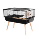 Cage neo nigha petit rongeur l 77. 5 x p 47. 5 x h 64. 5 cm noire Cage neo nigha petit rongeur l 77. 5 x p 47. 5 x h 64. 5 cm noire